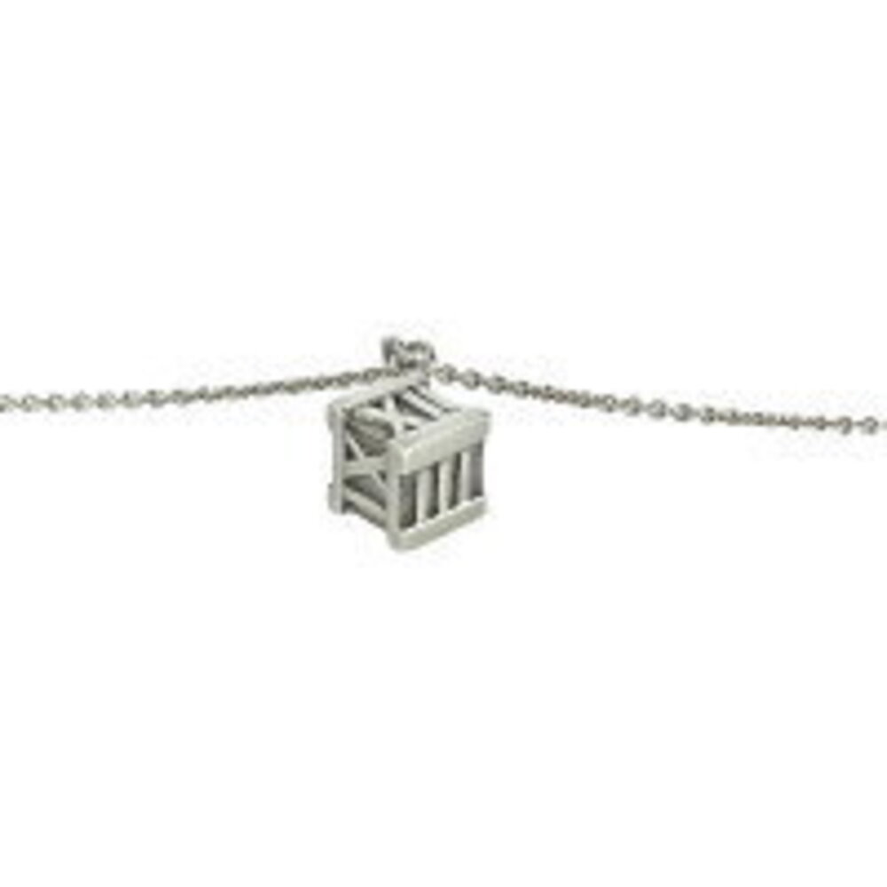 Tiffany Atlas Cube Necklace Silver SV